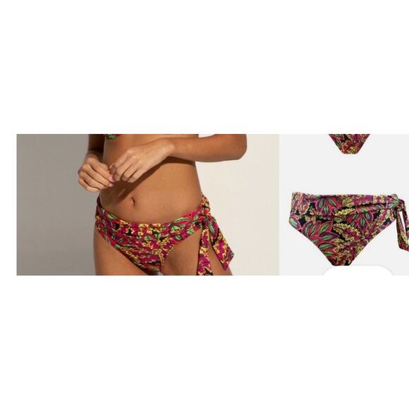 Pour Moi Tropical Bikini Set Top 38G Bottom 18 High Waist Swim - Picture 11 of 11